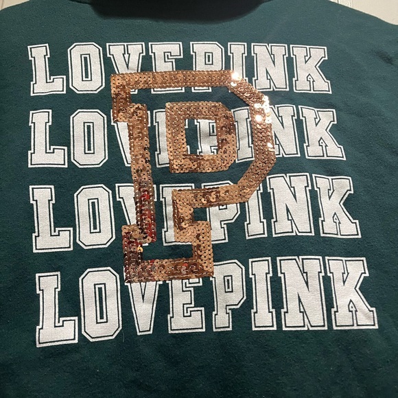 Pink VS Love Pink sweatshirt with hoodie and sequins - Picture 10 of 12